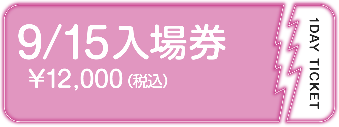 9/15日入場券￥12,000（税込）